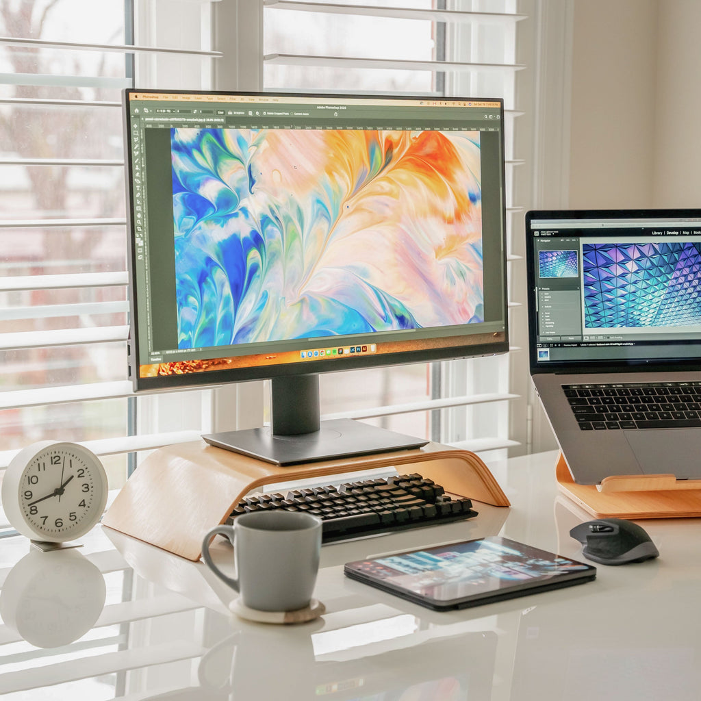 wood-monitor-laptop-stand-home-office-setup